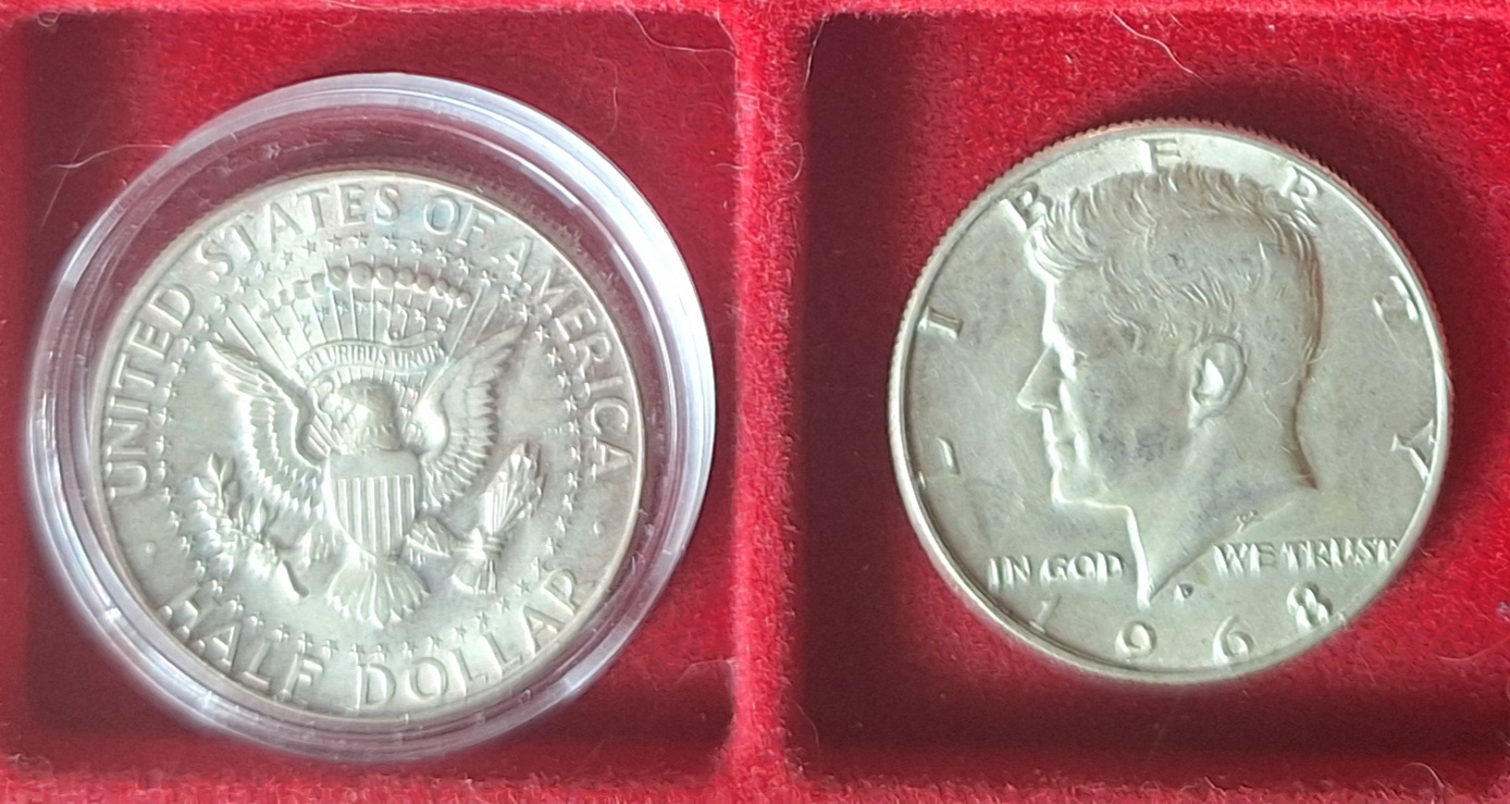  USA,1/2 Dollar, 1968 Kennedy Silber D ex 246.951.830   