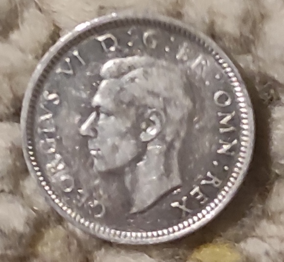  Großbritannien 6 Pence 1942. SILBER, George VI.   