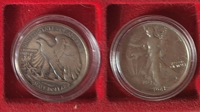  USA,1/2 Dollar, 1942 Walking Liberty Silber   