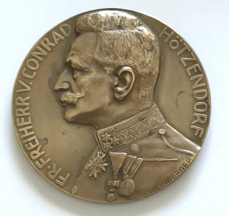  SELTEN! Gedenk-Medaille Freiherr Von Hötzendorf 1915 Weinberger 1. Weltkrieg   