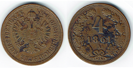  SZAIVERT KAISERREICH ÖSTERREICH FRANZ JOSEPH GULDEN 1884 2 KRONEN 1912 4 KREUZER 1861 A   