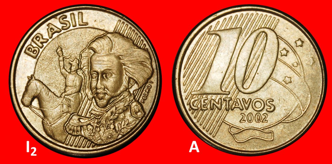 Ⰺ SOUTHERN CROSS (1998-2025): BRAZIL ★ 10 CENTAVOS 2002! DISCOVERY COIN!★LOW START ★ NO RESERVE!