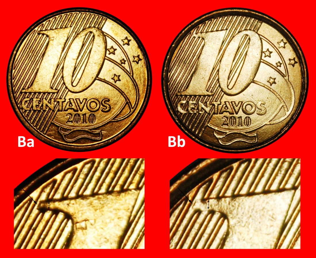 Ⰺ SOUTHERN CROSS (1998-2025): BRAZIL ★ 10 CENTAVOS 2010! 2 DISCOVERY COIN! ★LOW START ★ NO RESERVE!