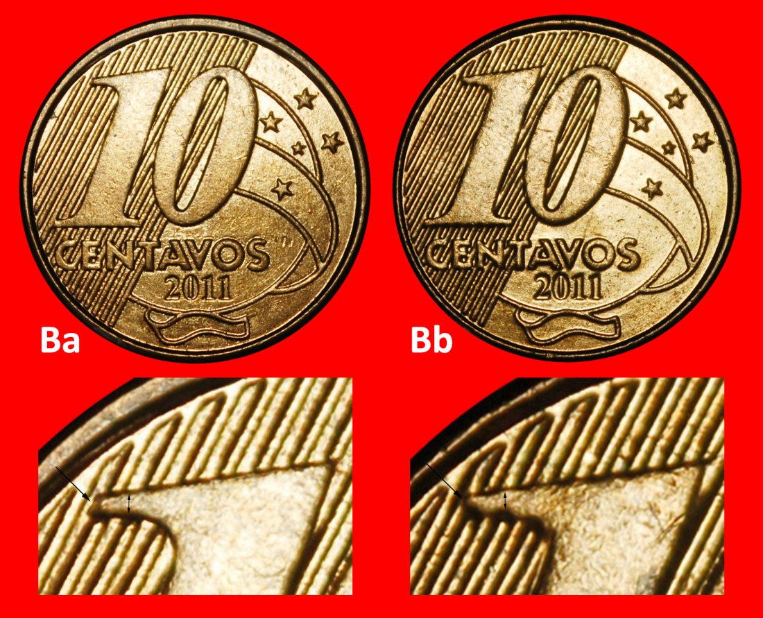 Ⰺ SOUTHERN CROSS (1998-2025): BRAZIL ★ 10 CENTAVOS 2011! 2 DISCOVERY COIN! ★LOW START ★ NO RESERVE!