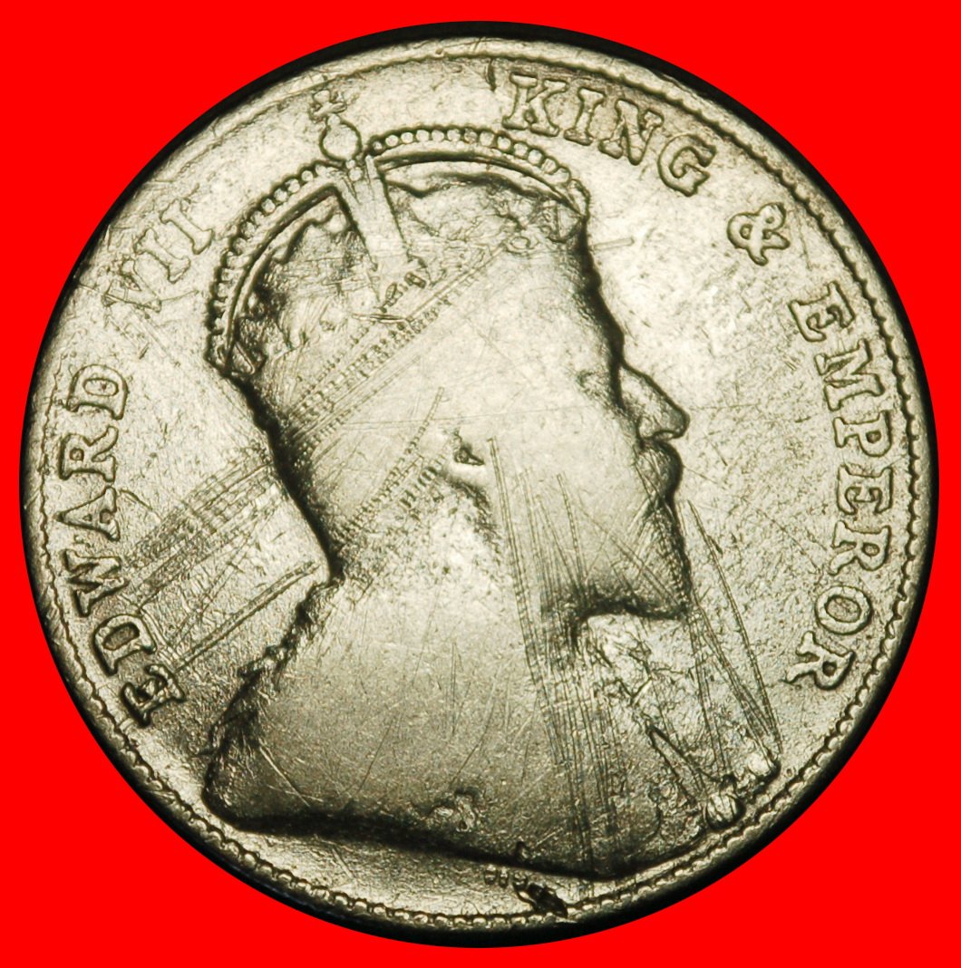  Ⰺ SILBER: STRAITS SETTLEMENTS ★ 20 CENT 1910 INDIEN! EDUARD VII. (1902-1910)!★OHNE VORBEHALT!   