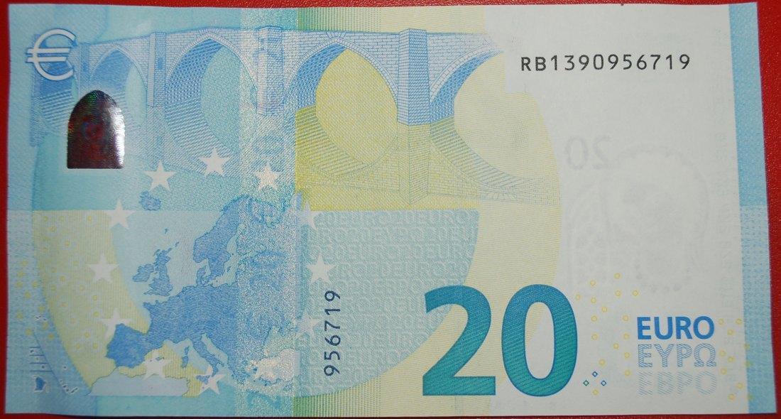  Ⰺ NEW EUROPE TYPE for russia (USSR):SPAIN★20 EUROS 2015 PREFIX RB R010C3★UNC★LOW START ★ NO RESERVE!   