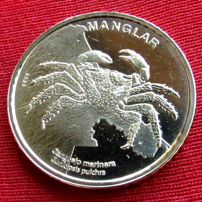 Costa Rica 50 colones 2023 crab unc