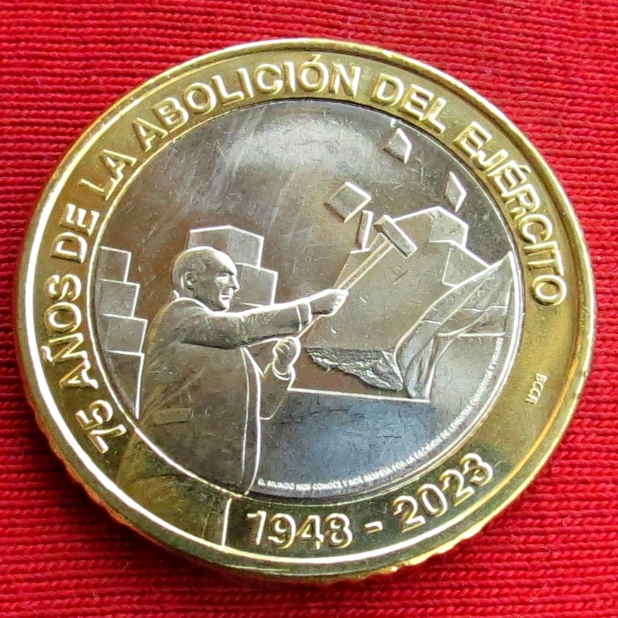  Costa Rica 500 colons 2023 75 years of the army unc   