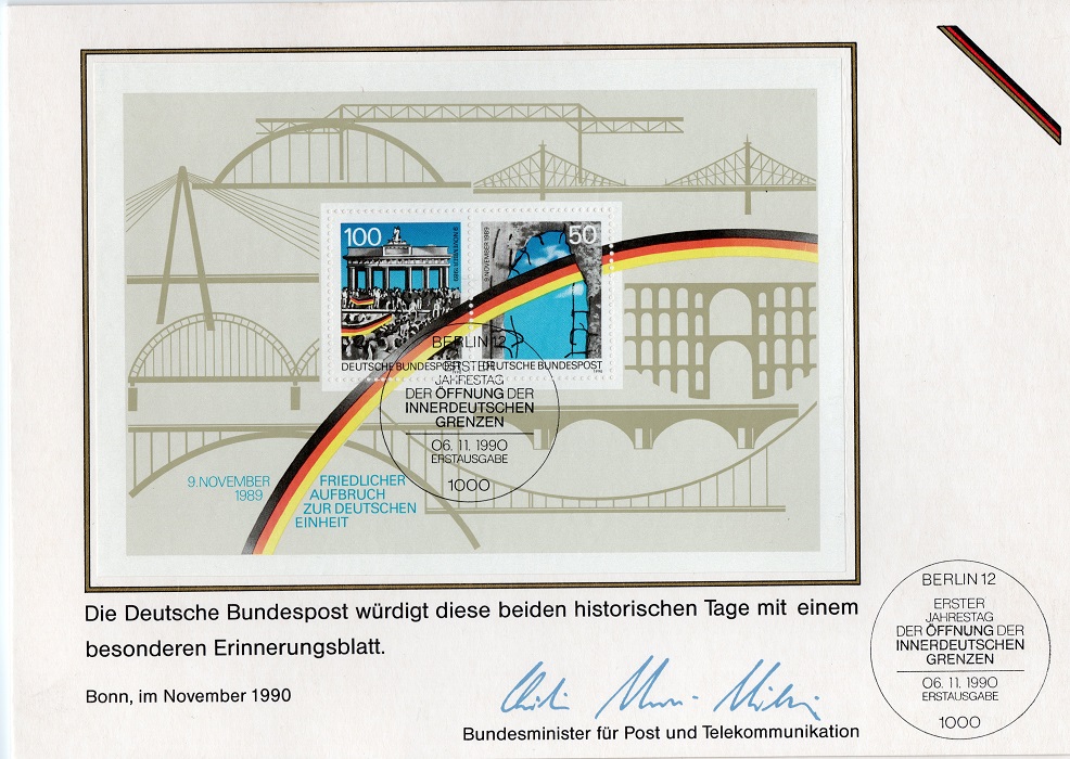  BRD 1990 DIN A5-Klappfolder mit Mi.1477-1478 + 1481-1482 Block 22 FDC + SST./ SELTEN   