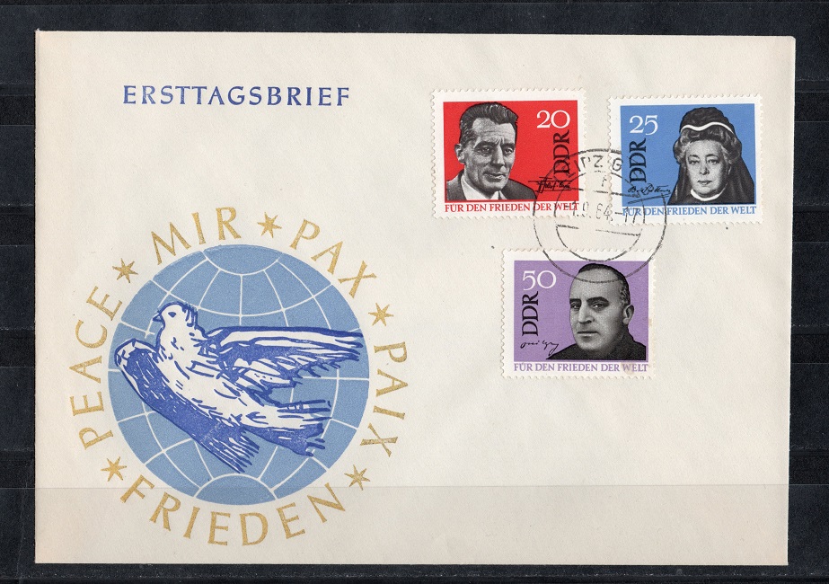  DDR 1964 Mi.1049-1051 **Postfr.-Gestempelt auf ETB   