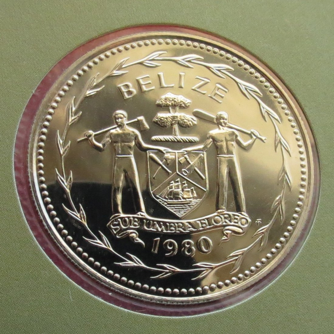  Belize 1 $ 1980 bird UNC card km# 43 - 761 pcs   