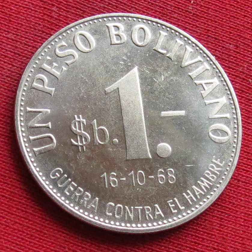  Bolivia 1 peso boliviano 1968 FAO unc   