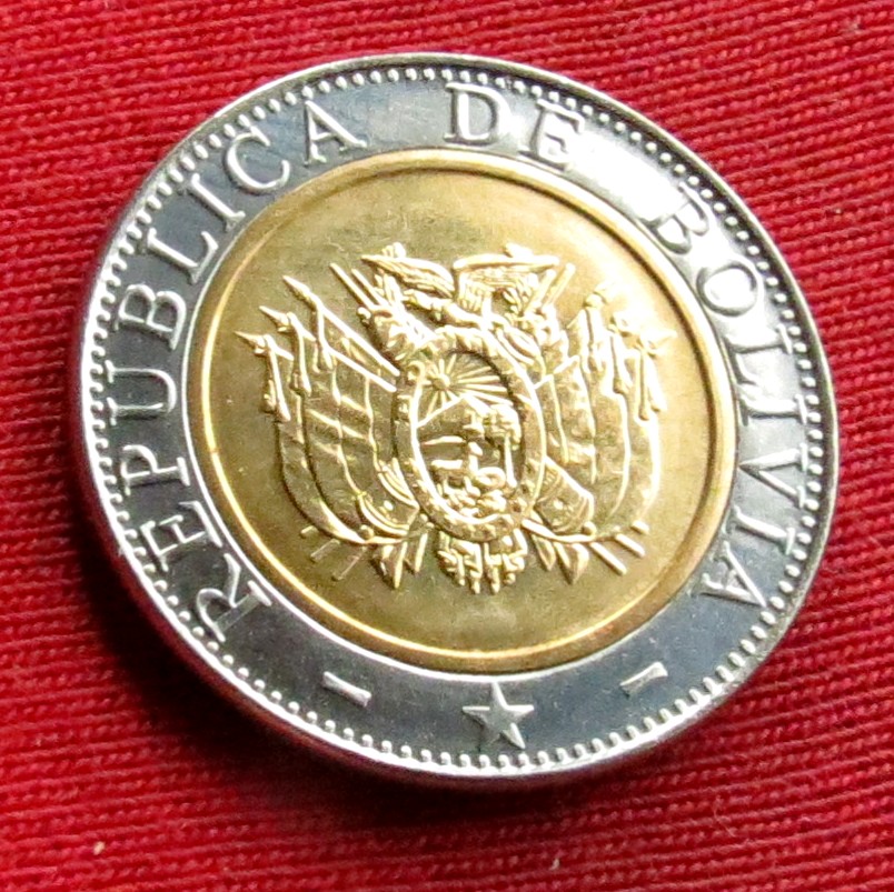  Bolivia 5 boliviano 2001 unc   