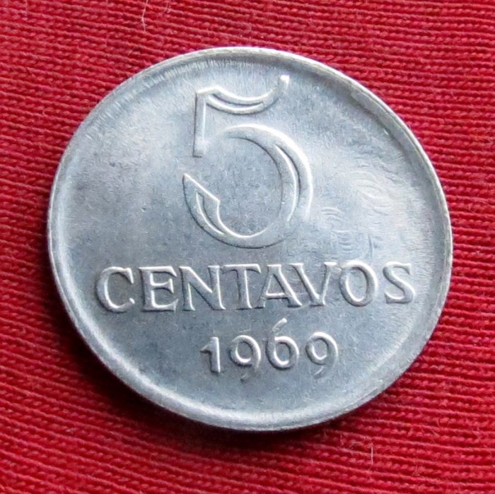  Brazil 5 centavos 1969 unc   