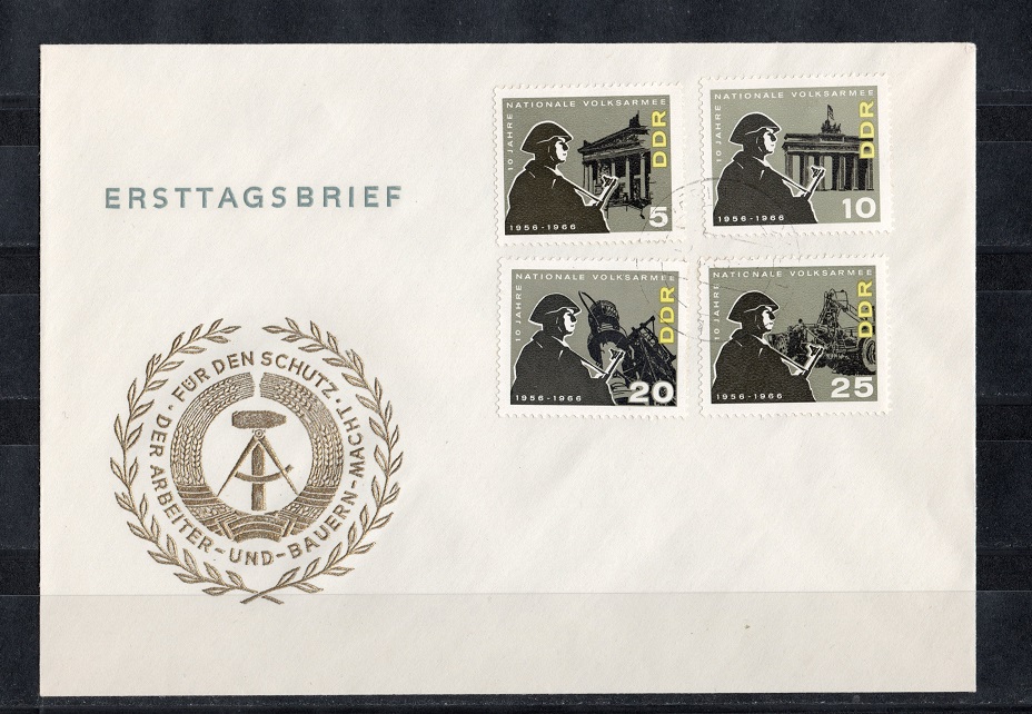  DDR 1966 Mi.1161-1164 **Postfr.-Gestempelt auf ETB   