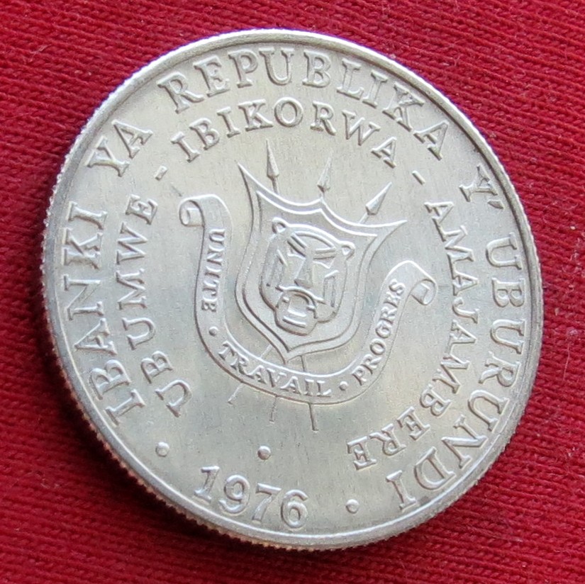  Burundi 5 francs 1976 unc   