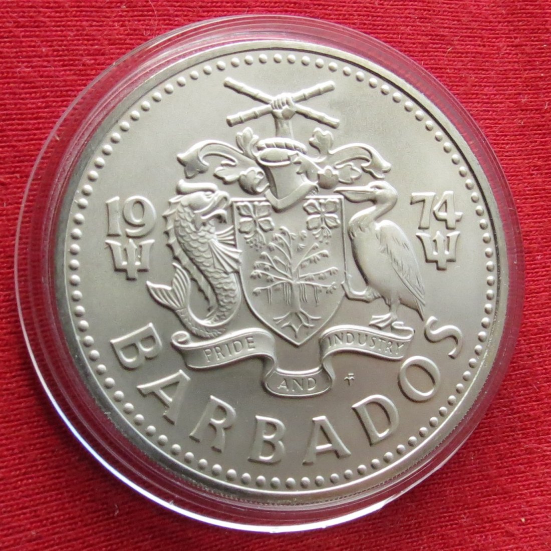  Barbados 5 $ 1974  MATTE   