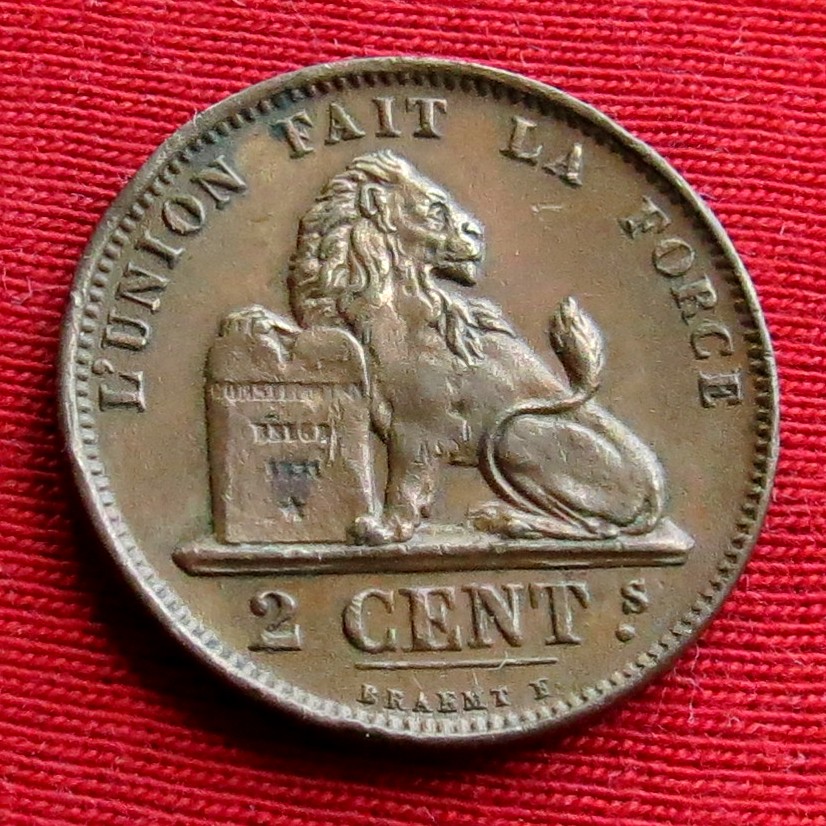  Belgium 2 centimes 1871   