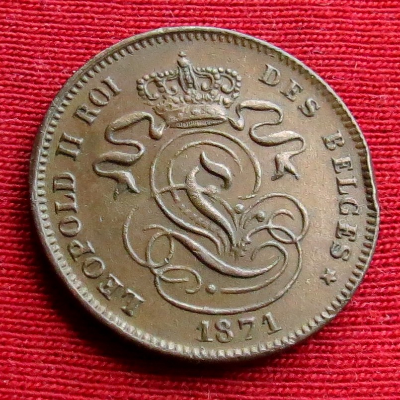  Belgium 2 centimes 1871   