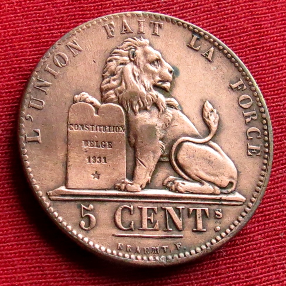  Belgium 5 centimes 1848   