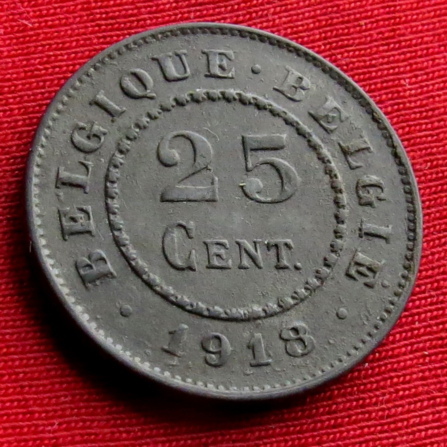  Belgium 25 centimes 1918   