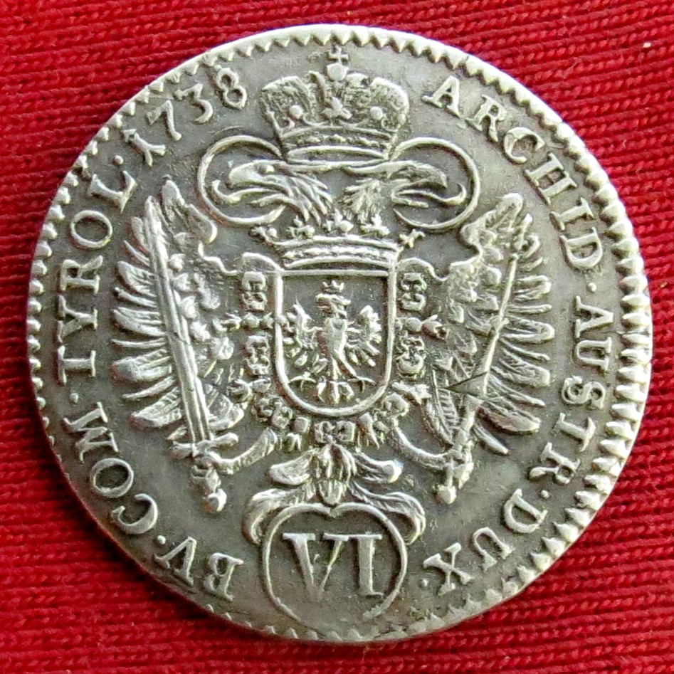  Austria Tyrol  6 Kreuzer 1738   