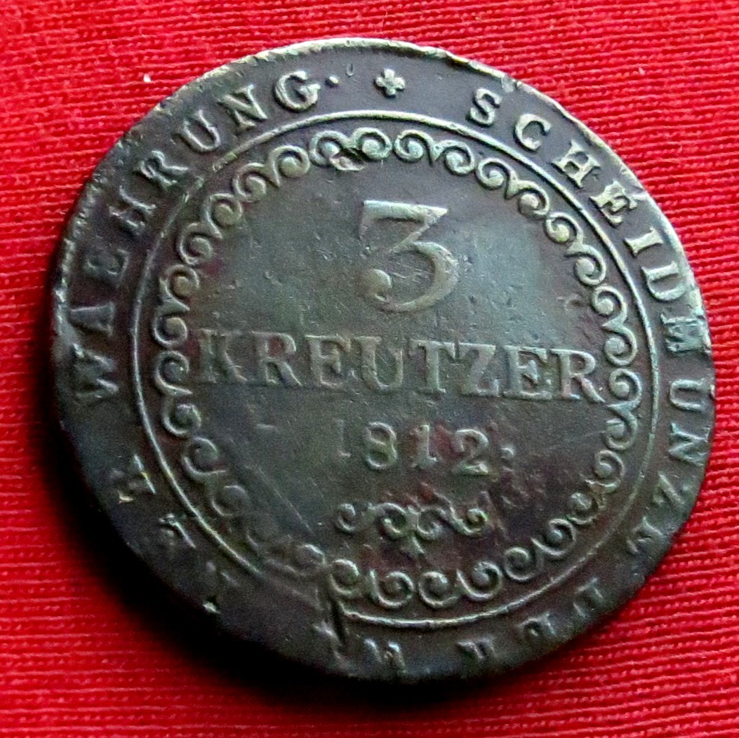 Austria 3 Kreuzer 1812