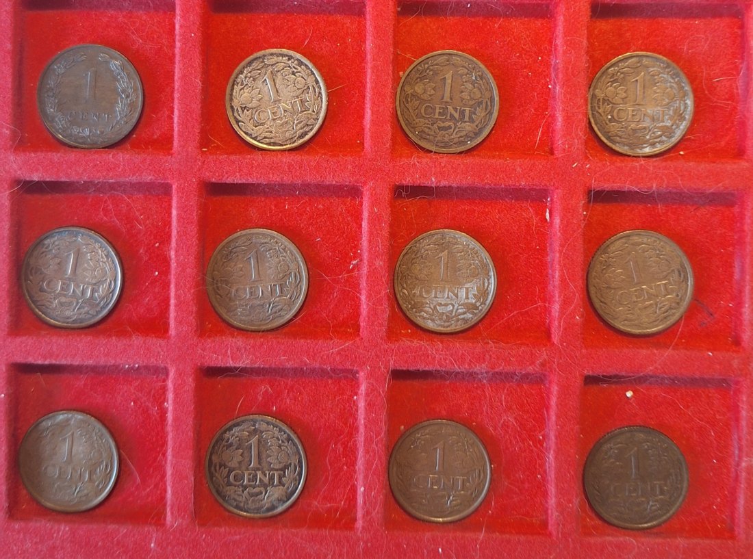  Niederlande, 1 Cent-Set Wilhelmina (1890-1948)   
