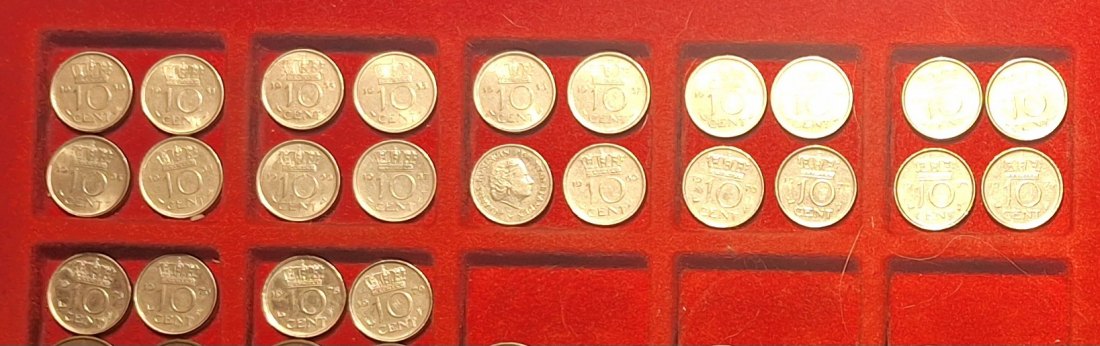  Niederlande, 10 und 25 Cent-Münzen-Set die Königinnen der Niederlande   