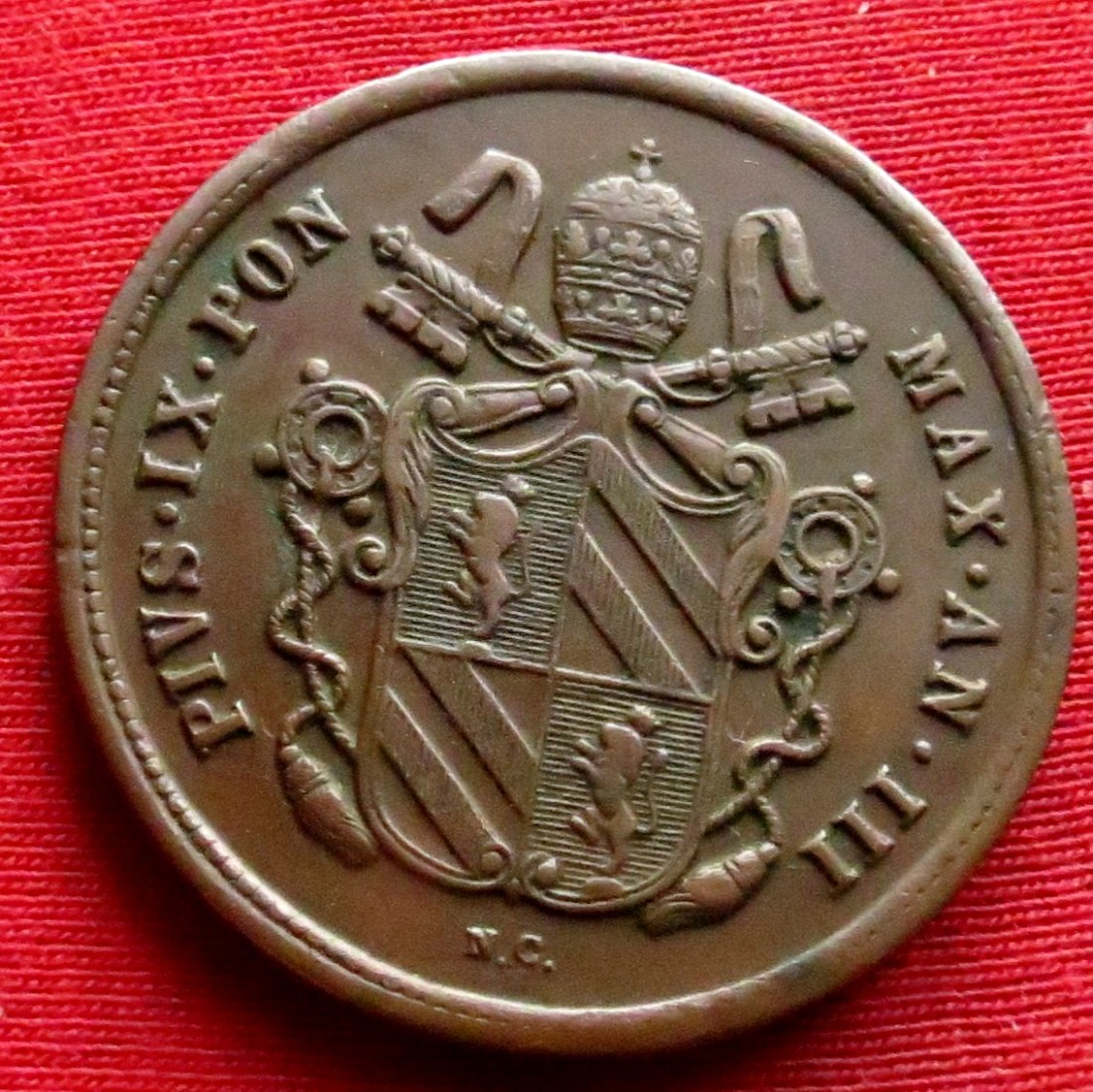  Vatikan  Papal States 2 baiocchi 1848   