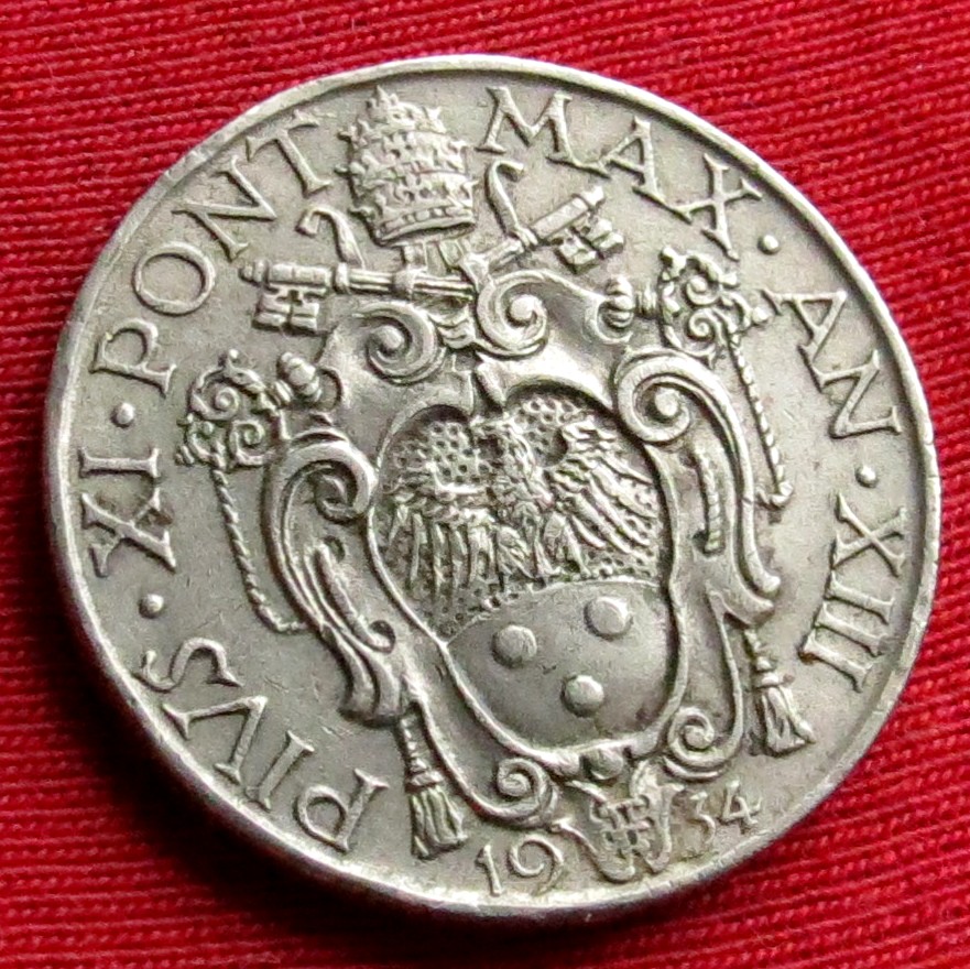  Vatikan 1 lira 1934 #3   