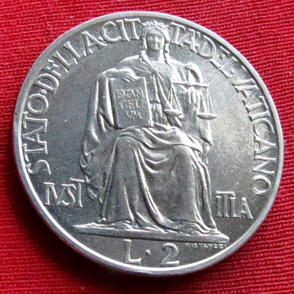  Vatikan 2 lire 1942   
