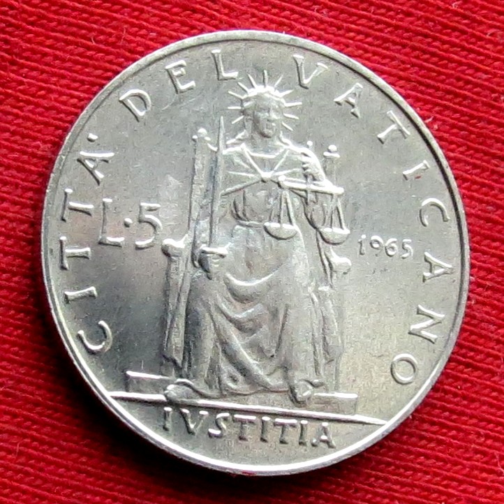  Vatikan 5 lire 1965   