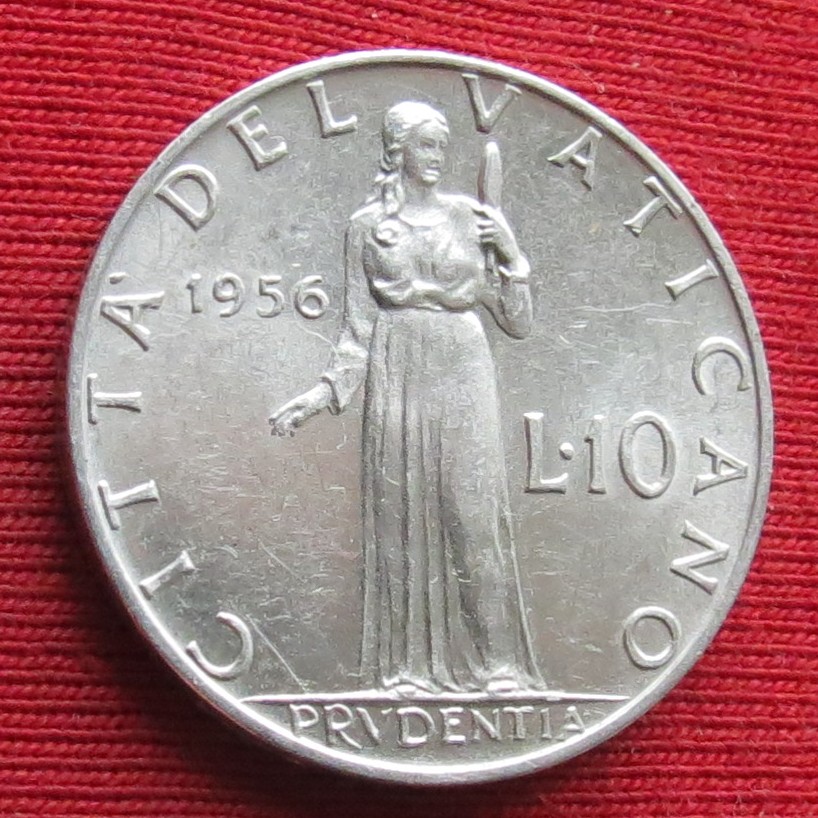  Vatikan 10 lire 1956   