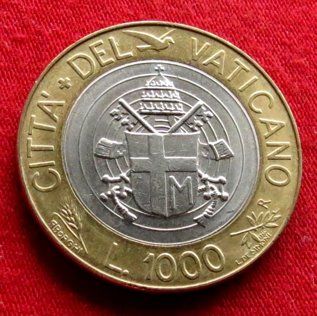 Vatican 1000 lire 1998