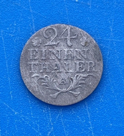  Preußen 1/24 Taler 1786 A Friedrich II. Gekröntes Monogramm   