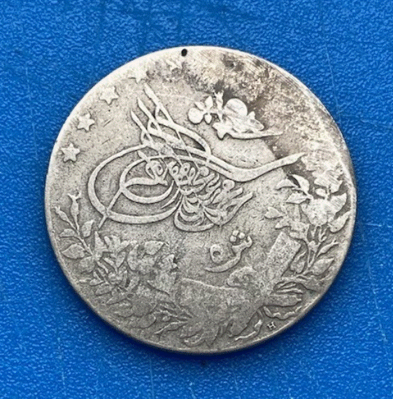  SILBER - Ägypten (Osmanisches Reich) 10 Qirsh 1327 ( 1909 ) Mehmed V.   