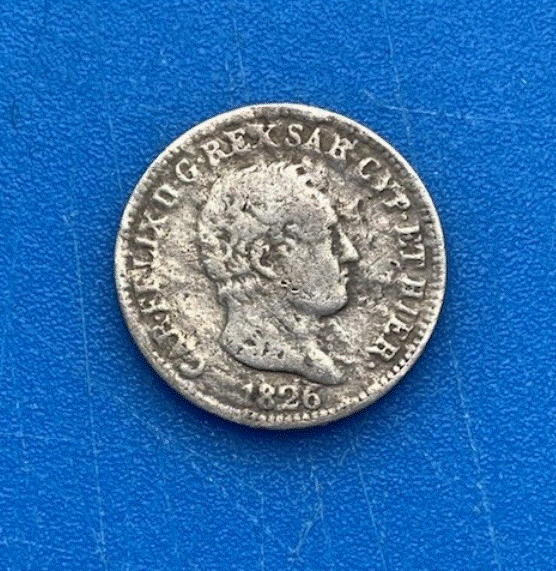  SILBER -Königreich Sardinien 50 Centesimi 1826 Carlo Felice Savoyen   