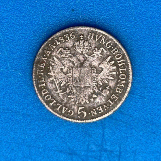  SILBER - Kaisertum Österreich 5 Kreuzer 1836 A Ferdinand I. Doppeladler   