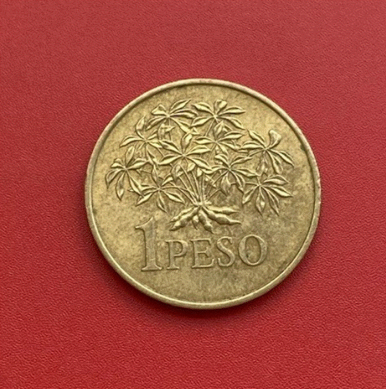  Guinea-Bissau 1 Peso 1977 Wappen Maniokpflanze   