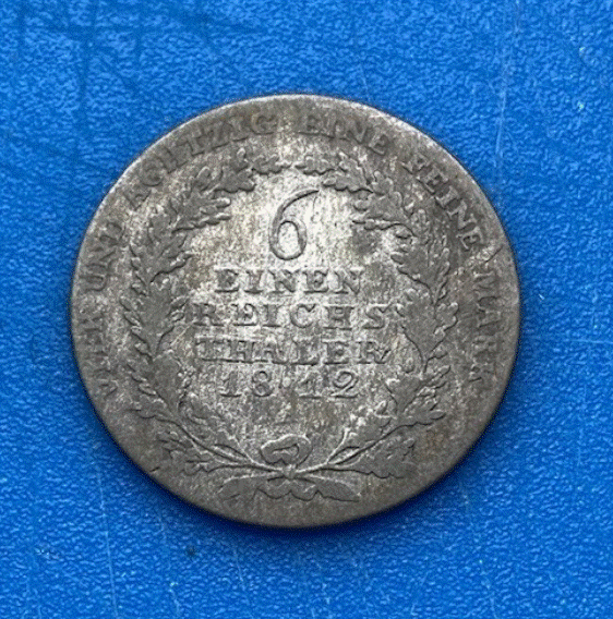 SILBER - Königreich Preußen 1/6 Reichstaler 1812   