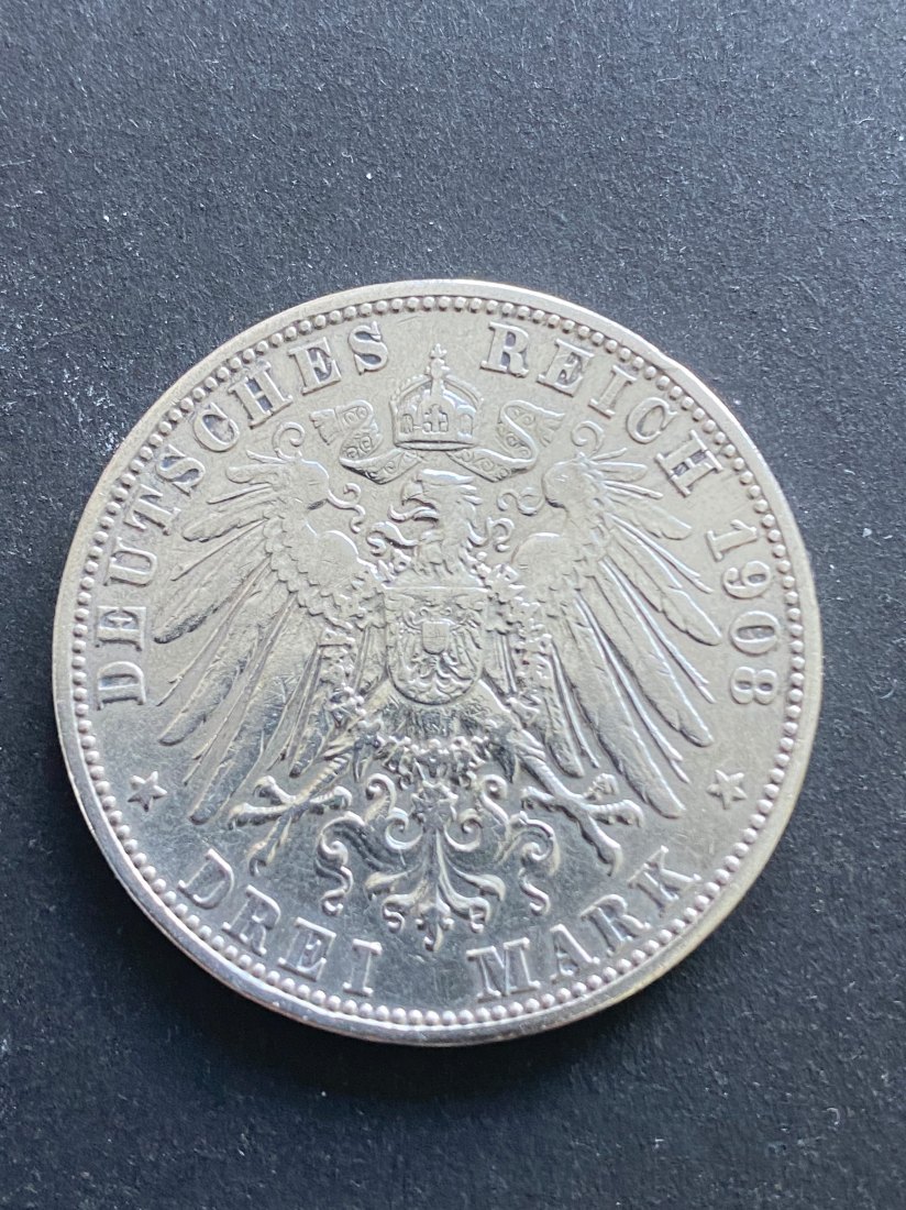  3 Mark, Otto, König von Bayern, 1909   