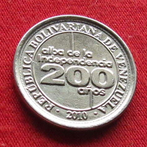  Venezuela 25 centimos 2010 independence   