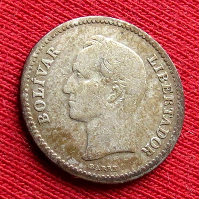  Venezuela 25 centimos 1/4 bolivar 1935   