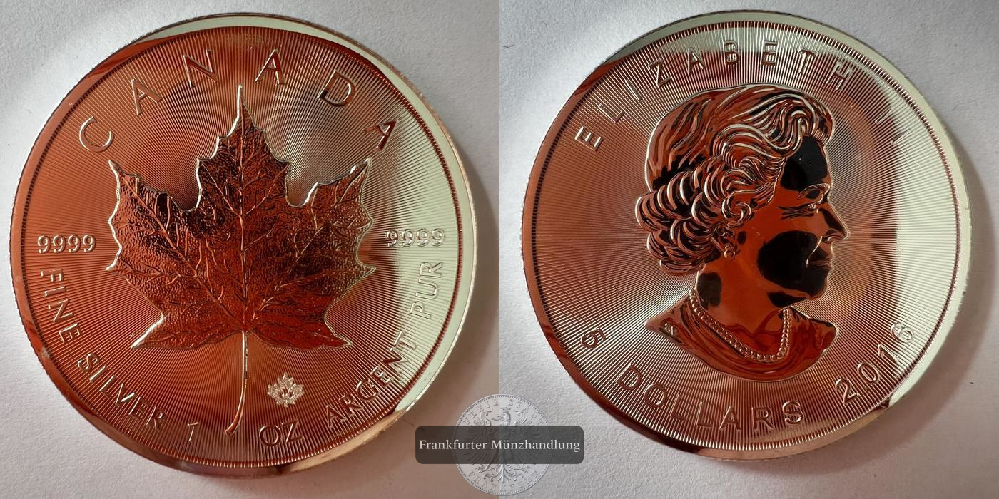  Kanada 5 Dollars 2016 Maple Leaf KM#1601 FM-Frankfurt Feinsilber: 31,1g   