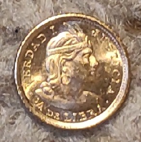  Peru 1/5 Libra, GOLD, Republik Peru (1918 - 1985)   