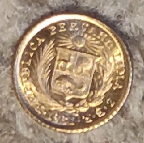  Peru 1/5 Libra, GOLD, Republik Peru (1918 - 1985)   