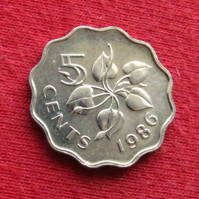  Swaziland 5 cents 1986   