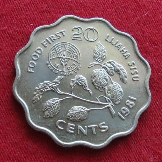  Swaziland 20 cents 1981 FAO   