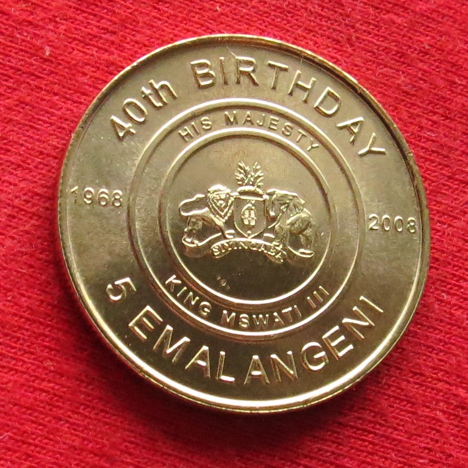  Swaziland 5 emalangeni 2008 40 years   